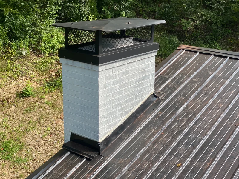 Decorative chimney cap installation Knoxville Tennessee